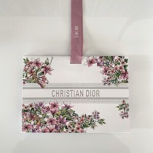 Dior Floral Accessory bag paper limited edition pink new